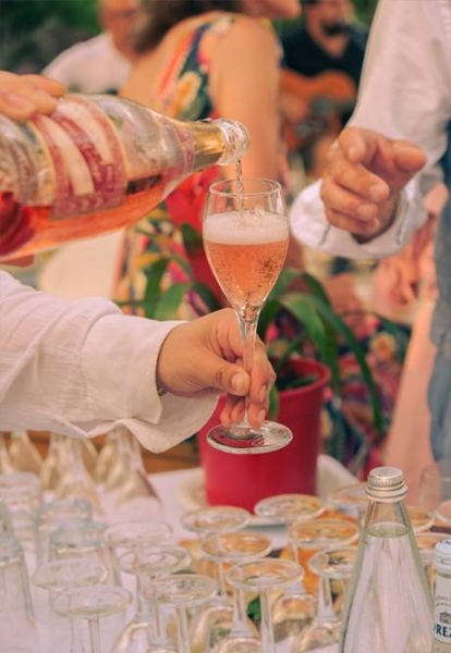 Repas de groupe - La Source - Porto Vecchio restaurant plage - Restaurant Porto Vecchio vue mer